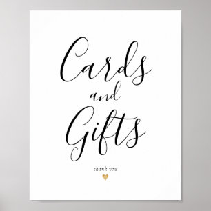 Elegante Kalligrafie-Karten und Geschenke Schilder