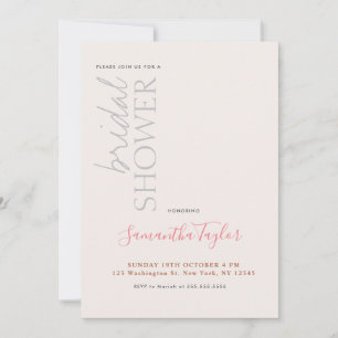 Elegante Kalligrafie Minimalistische Brautparty Einladung