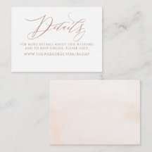 Elegante Kalligrafie Minimalistische Hochzeitsinfo