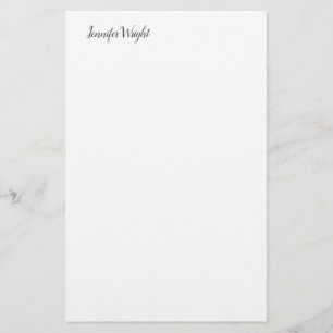 Elegante Kalligrafie minimalistischer benutzerdefi Briefpapier