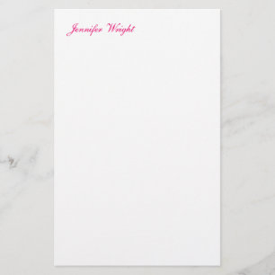 Elegante Kalligrafie minimalistischer benutzerdefi Briefpapier