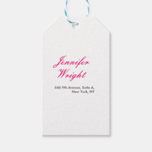 Elegante Kalligrafie minimalistischer benutzerdefi Geschenkanhänger