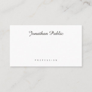 Elegante Kalligrafie Name Skript Einfache Design-C Visitenkarte