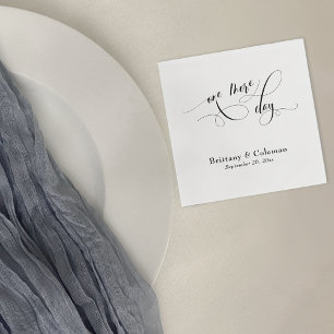 Elegante Kalligrafie Noch einen Tag Festliche Hoch Serviette