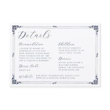 Elegante Kalligrafie-Rand Hochzeitsdetails