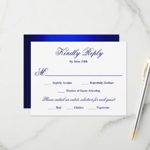 Elegante Kalligrafie RSVP Karte