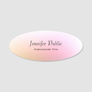Elegante Kalligrafie-Schrift Text Farbige Vorlage Namensschild