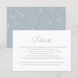 Elegante Kalligrafie Script-Hochzeitdetails Beilag Einladung