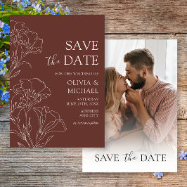 Elegante Kalligrafie Simple Wedding Save the Dates Einladung