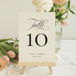 ELEGANTE KALLIGRAFIE Tischnummernkarte Einladung