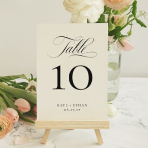 ELEGANTE KALLIGRAFIE Tischnummernkarte Einladung
