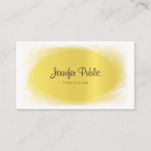 Elegante Kalligrafie Trendy Gold Look Klasse Luxus Visitenkarte