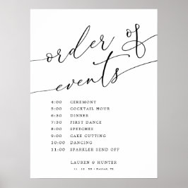 Elegante Kalligrafie - Veranstaltungsorden Poster