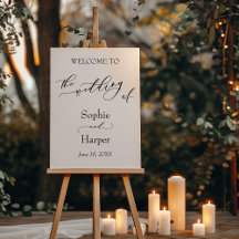 Elegante Kalligrafie Willkommen bei der Hochzeit v