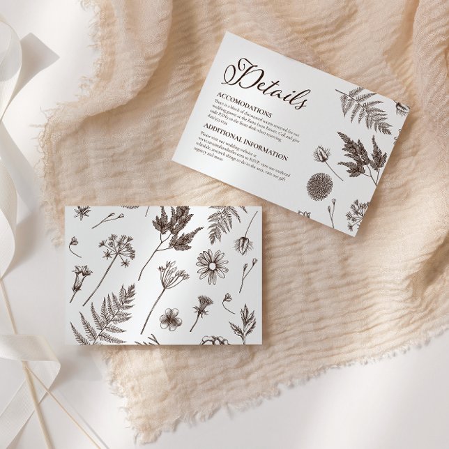 Elegante Kalligraphie - Details zum botanischen Er Begleitkarte (Von Creator hochgeladen)