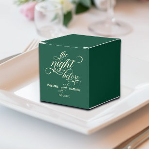 Elegante Kalligraphie Die Nacht vor der Aquamarine Geschenkschachtel