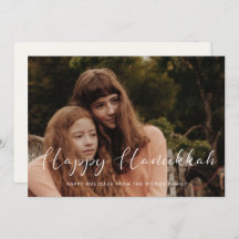 Elegante Kalligraphie Happy Hanukkah Foto