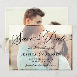 Elegante Kalligraphie Hochzeit 2 FOTO Save the Dat Date