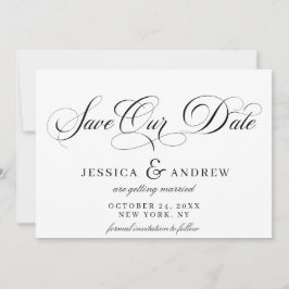 Elegante Kalligraphie Hochzeit einfach Save the Da Date