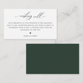 Elegante Kalligraphie Hochzeit wünscht sich einen  Begleitkarte