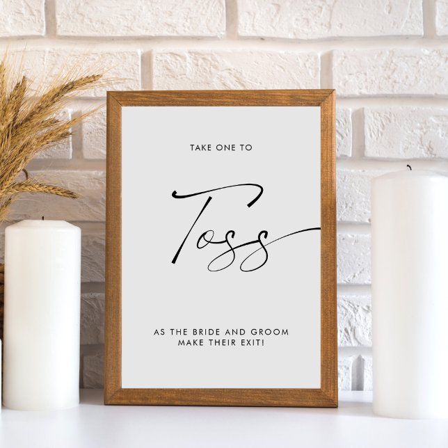 Elegante Kalligraphie Hochzeitstorß abschicken Sockelschild (Von Creator hochgeladen)