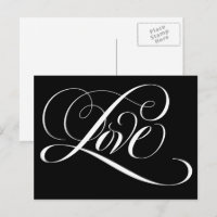 Elegante Kalligraphie Liebe Herz Schwarze Schrift