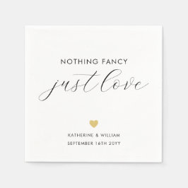 Elegante Kalligraphie Nichts Extravagant nur Liebe Serviette