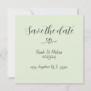Elegante Kalligraphie Save the Date Einladungen