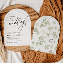 Elegante Kalligraphie Schwarz-Weiß-Bogenhochzeit