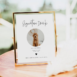 Elegante Kalligraphie Signature Drinks Haustier Ho