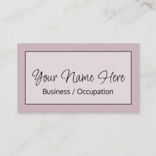 Elegante Kalligraphie staubig pink mauve modern Visitenkarte