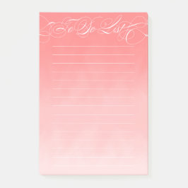 Elegante Kalligraphie zu tun Korallenrosa Ombre Post-it Klebezettel