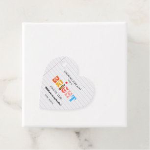 Elegante Kalligraphie zurück zum Geschenk des Lehr Geschenkanhänger
