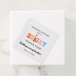 Elegante Kalligraphie zurück zum Geschenk des Lehr Geschenkanhänger