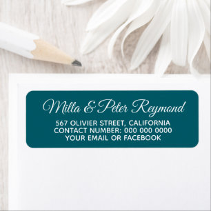 Elegante Kalligraphiebezeichnungen mit aquamariner