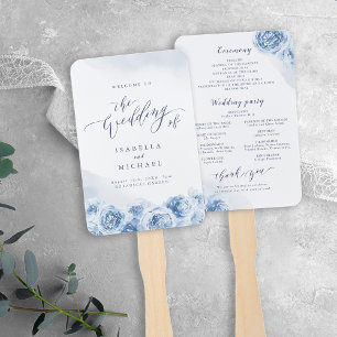 Elegante kalligraphische Hochzeit mit Blütenblumen Fächer