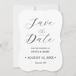 Elegante kalligraphische Hochzeit speichern Sie di Einladung