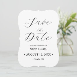 Elegante kalligraphische Hochzeit speichern Sie di Einladung