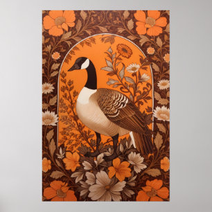 Elegante Kanadagans, inspiriert von William Morris Poster