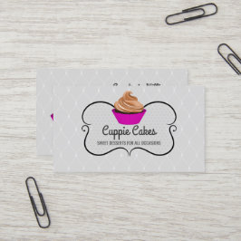 Elegante Karamell-Kuchen-Bäckerei Visitenkarte