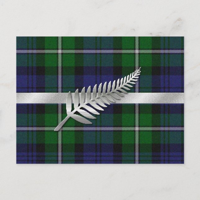 Elegante Kariert Save the Date Postkarte (Vorderseite)