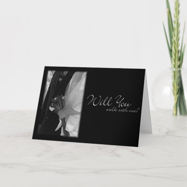 Elegante Karte "Vater, wirst du mit mir gehen" (Vorderseite)