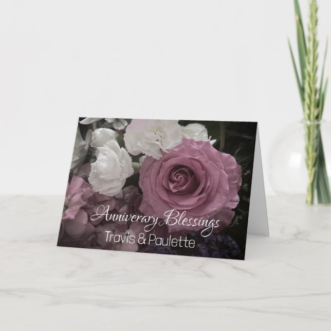 Elegante Karte zum Geburtstag eines Paares (Vorderseite)