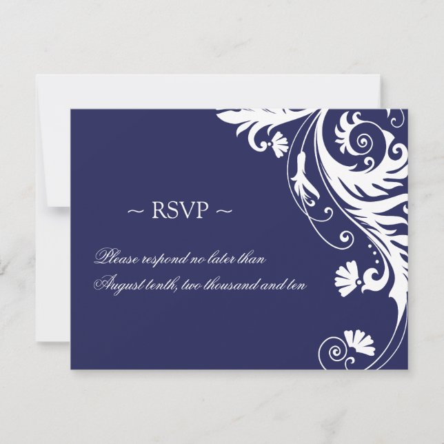 Elegante Karten für die Antwort auf Hochzeiten (Vorderseite)