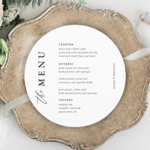 Elegante Karten mit dem Tischkreislauf