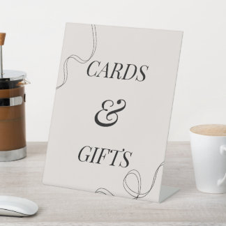 Elegante Karten und Geschenke Brautparty Party Sig Sockelschild