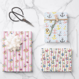 Elegante Kartonfolien Geschenkpapier Set