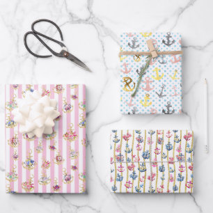 Elegante Kartonfolien Geschenkpapier Set