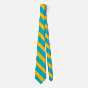 Elegante kasachische Flaggenfarben Krawatte