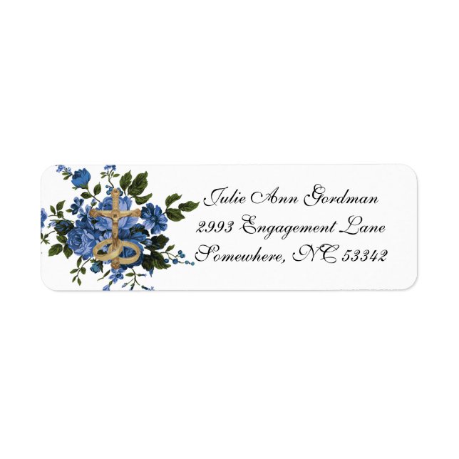 Elegante katholische blaue Rose Hochzeit (Vorne)